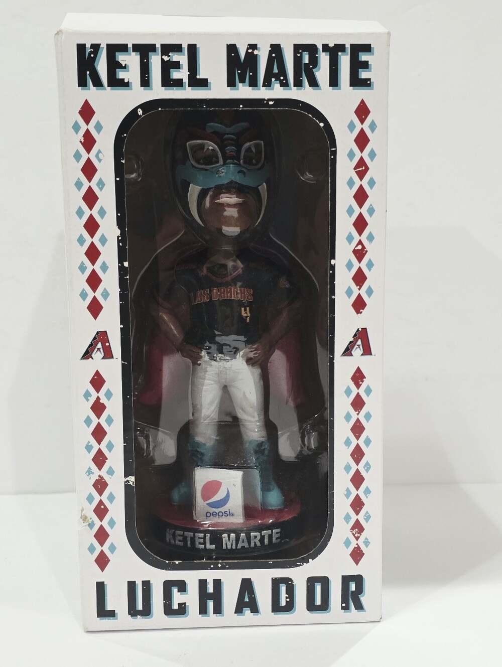 Arizona Diamondbacks Los DBacks LUCHADOR #4 KETEL MARTE Bobblehead Baseball New